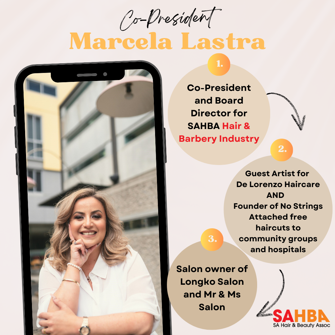 Meet our Co-President and Board Director Marcela Lastra for the Hair and Barbery Industry